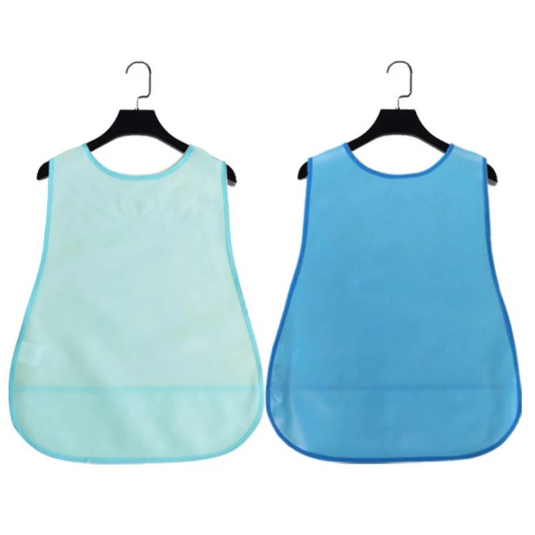 

Hot sale water-proof oil-proof leak-proof disposable old man bib adult bib, Blue