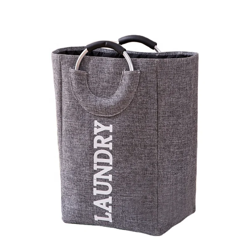 

Large Capacity Laundry Basket Collapsible Dirty Clothes Bag Foldable Handle Washing Bag, Khaki / grey / dark grey / pink / blue
