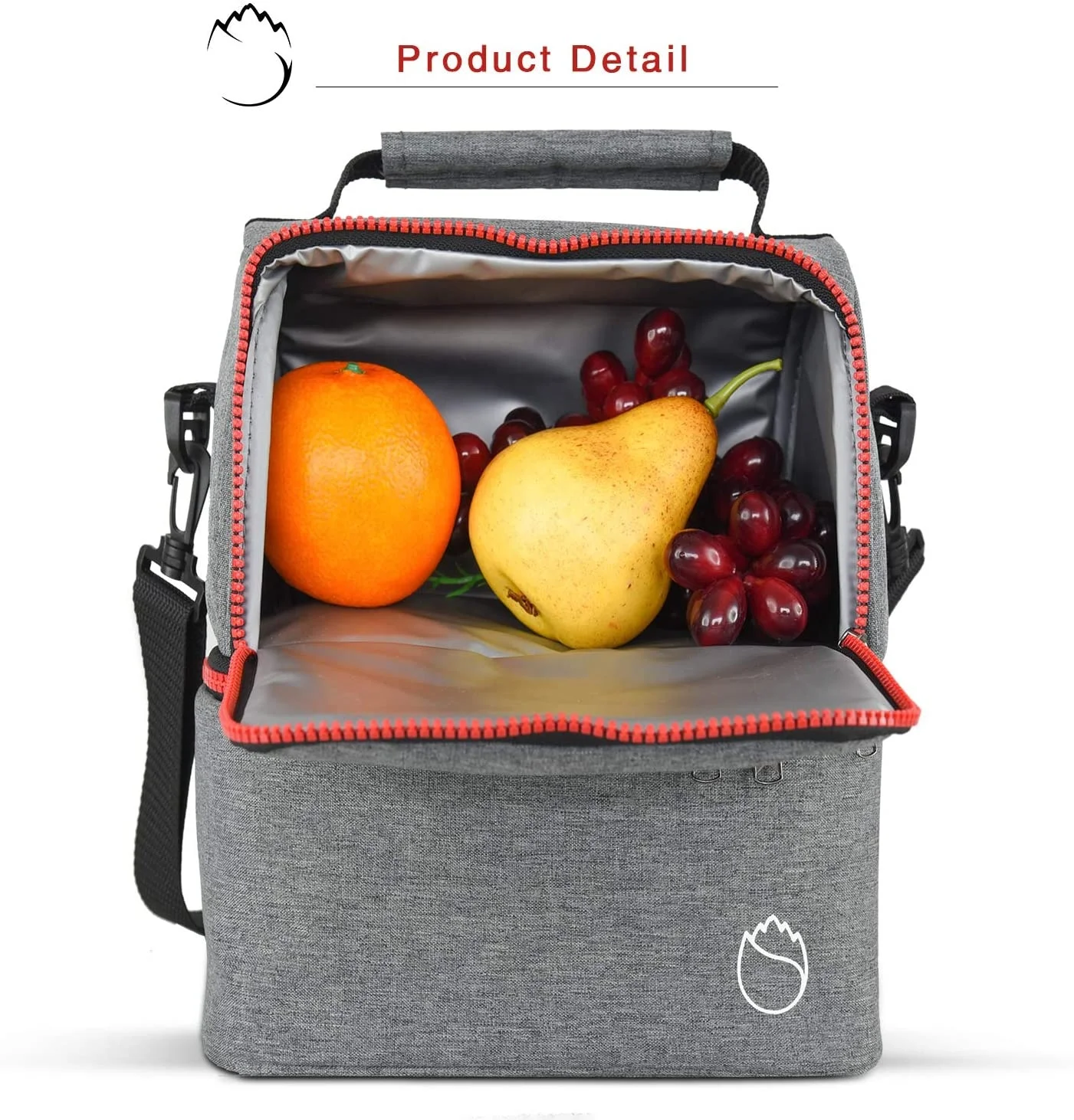 

Water-Resistant Lunch Bag with Shoulder Strap and Handle Double Compartment Insulated Lunch Bag for Adults Men Women Work, Can be customized