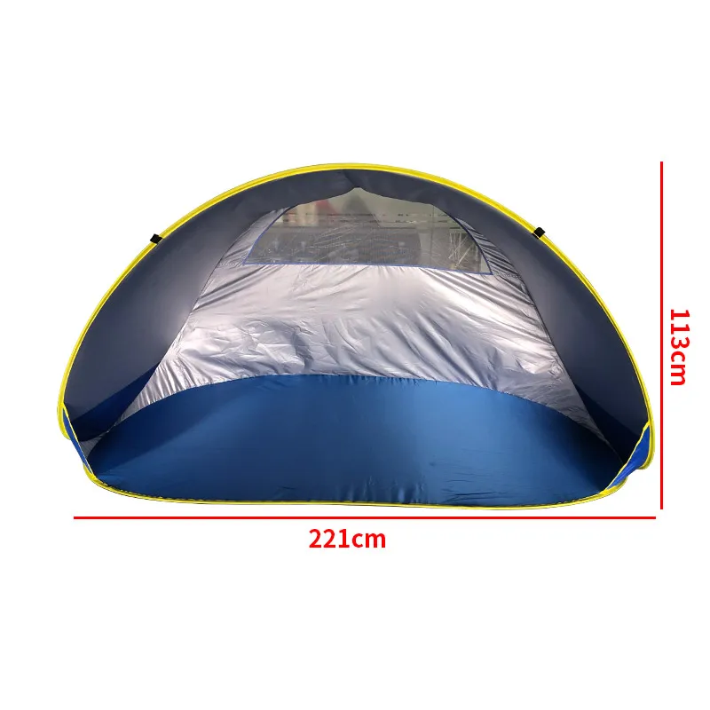 

Waterproof Pop Up Camping Beach Tent Automatic Instant Beach Sun Shade Shelter Tent for 3-4 Persons