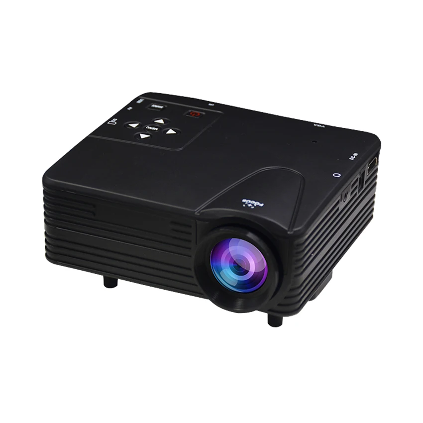 

H80 Portable Projector With Rich Interface For Connecting Various Devices Indoors Use, White,black