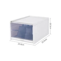 

Promotional dy195 plastic shoe box folding transparent storage for Sneaker