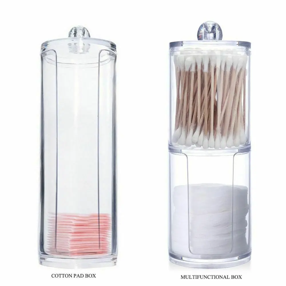 

Organisers Cosmetic Storage Box Storage Box for Round Transparent Portable PS Container with Two-Layer Acrylic Organizer Cotton