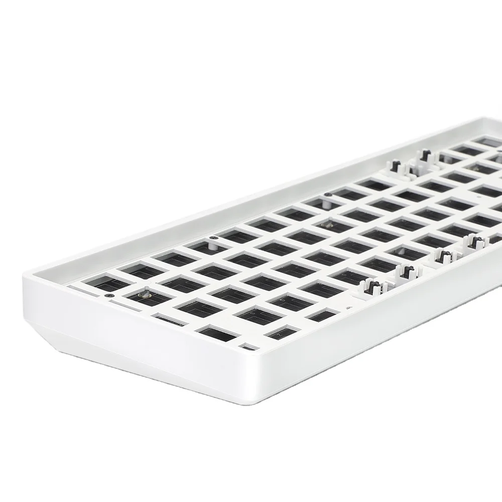 

GK73S multi language replaceable optical switch cherry MX RGB customize wireless mechanical keyboard kit, Black white