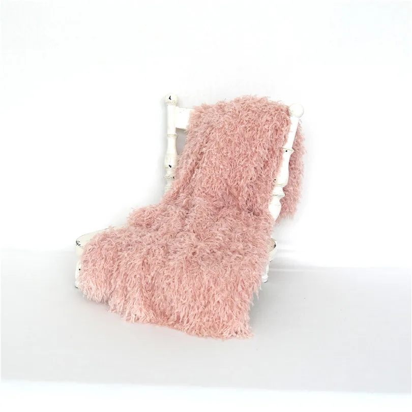 

High quality Newborn Ruffle feather yarn Blanket Newborn baby stretch knit Jersey Blanket Baby Photo Shoot Accessories, Multiple