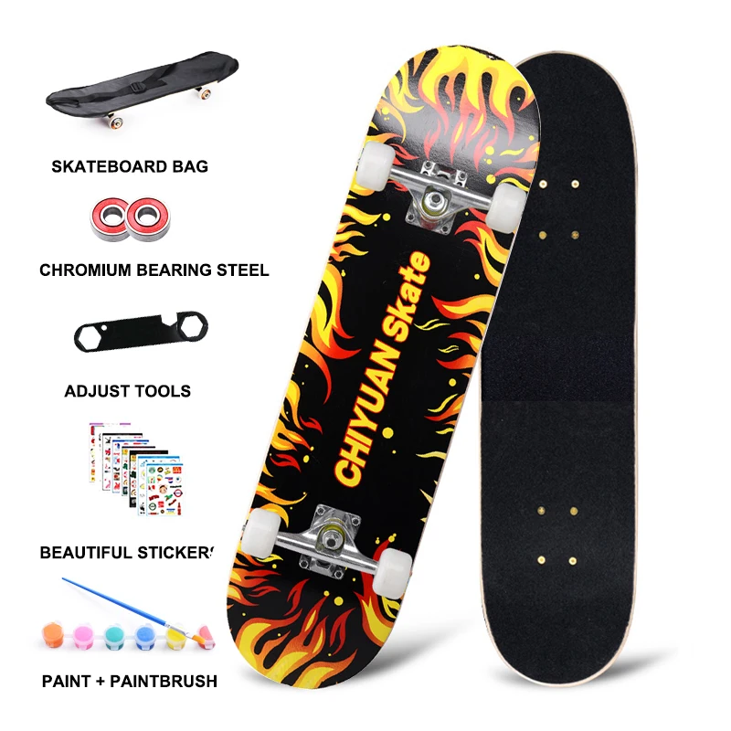 

New Style Complete Pro Skateboard 7 Layer Maple wood Skateboard, Customized color
