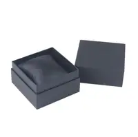 

Luxury Black Square Watch Display Case with Small Pillow Genuin Paper Custom Watch Gift Box