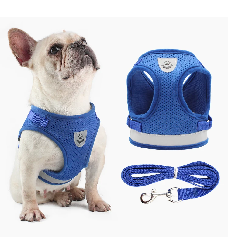 

Double Padded Walking Breathable Mesh Dog Vest Soft Gentle No Pull No Choke Dog Harnesses for Puppies XS Small Medium Large XL, Customized color