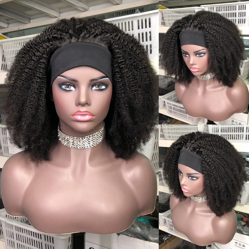 

2020 hot sell headband wig human hair top quality no lace wigs with headband
