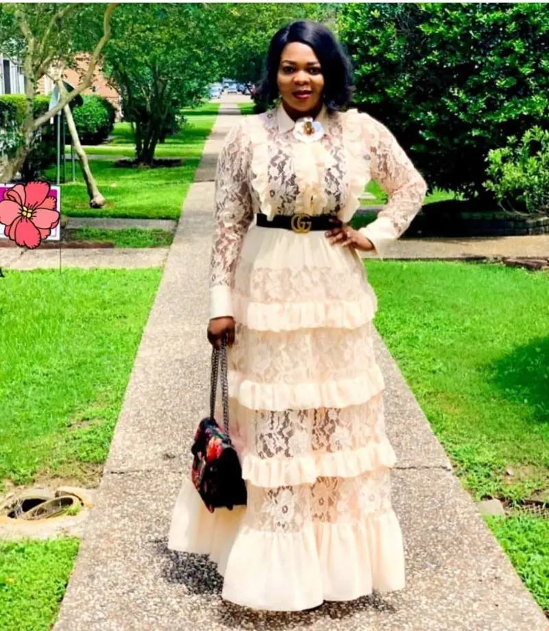 

High quality solid color african lace long sleeve dresses women lady elegant african long pleated skirt, Red ,white ,nude ,sky blue, black,peach