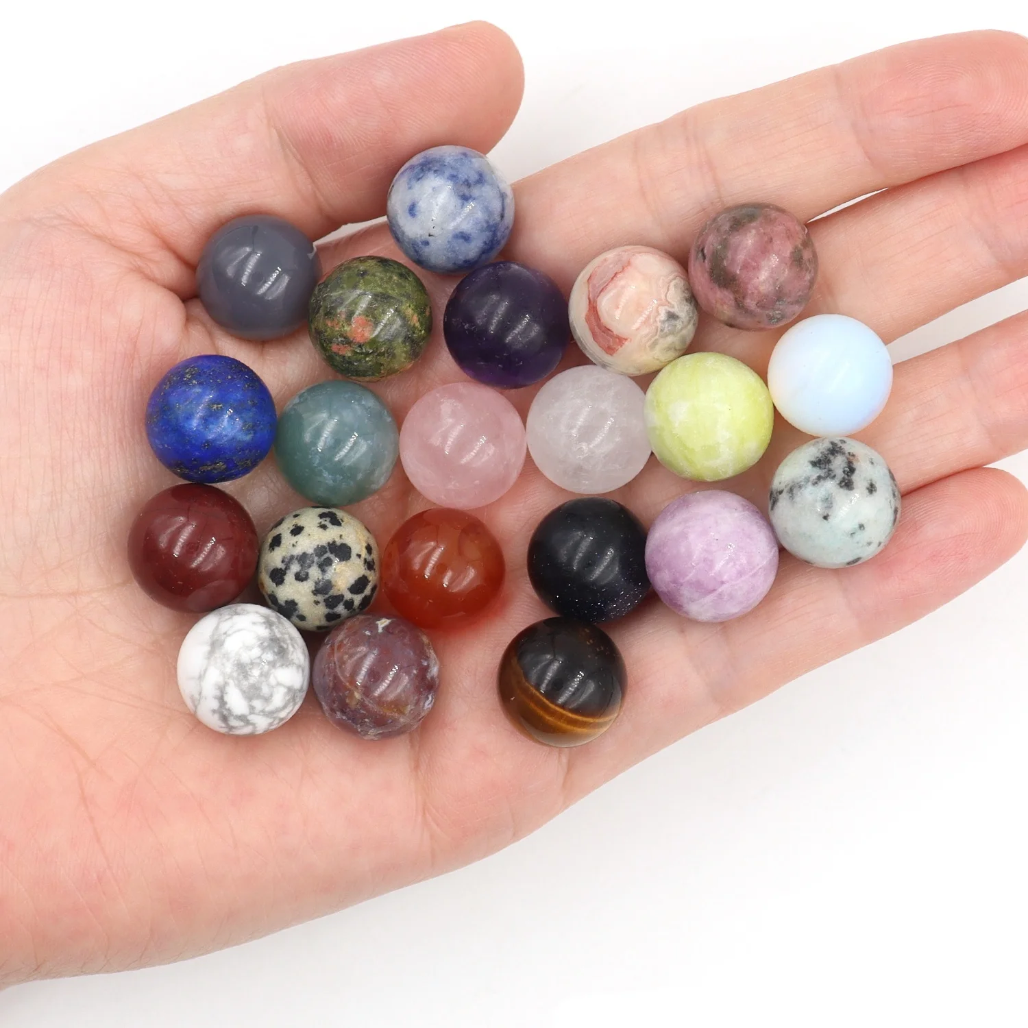 

Fashion Jewelry Semi-Precious Stone Crafts Natural Healing Gemstone Stone Mini Quartz Crystal Ball Sphere