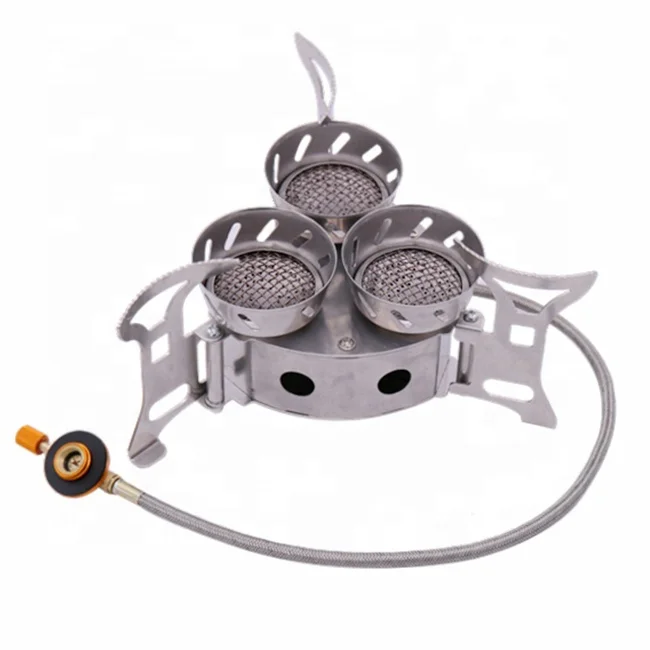 

High Power Portable Camping Stove Windproof Three-core Camping Gas Stove