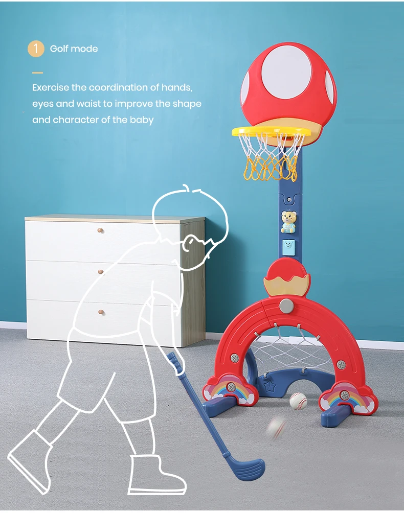 Starry Children's PE Lifting Basketball Stand Box 3-6 Years Old Toy Baby Indoor Basketball Rack