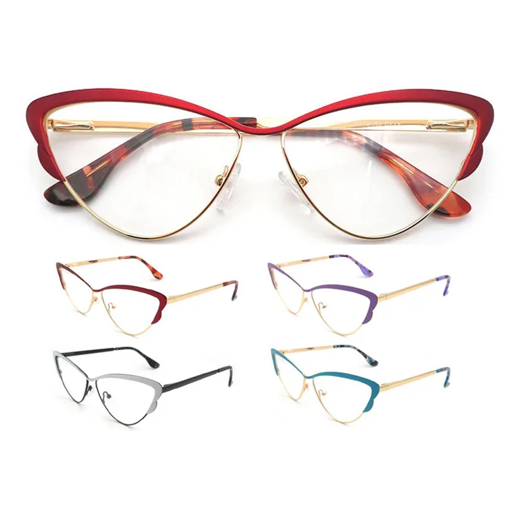 Fashion designer china wholesale eyeglasses frames  metal logo eyewear Sport Optical Frame glasses