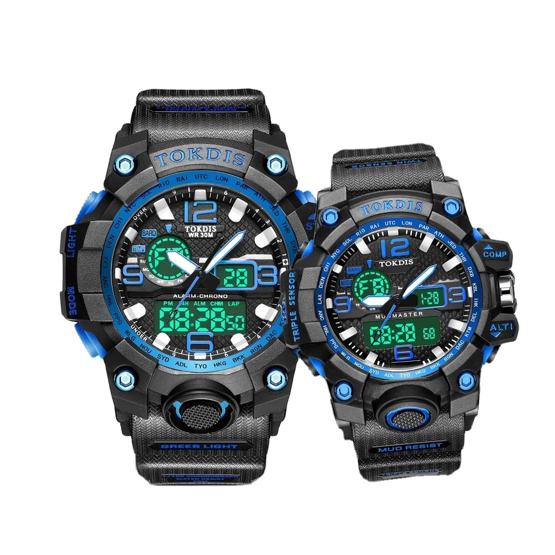 

Fashion Green Sport Digital Watch Military Women Men Multifunction Led Colorful Watch Plastic Luminous Waterproof Watch, 10 colors