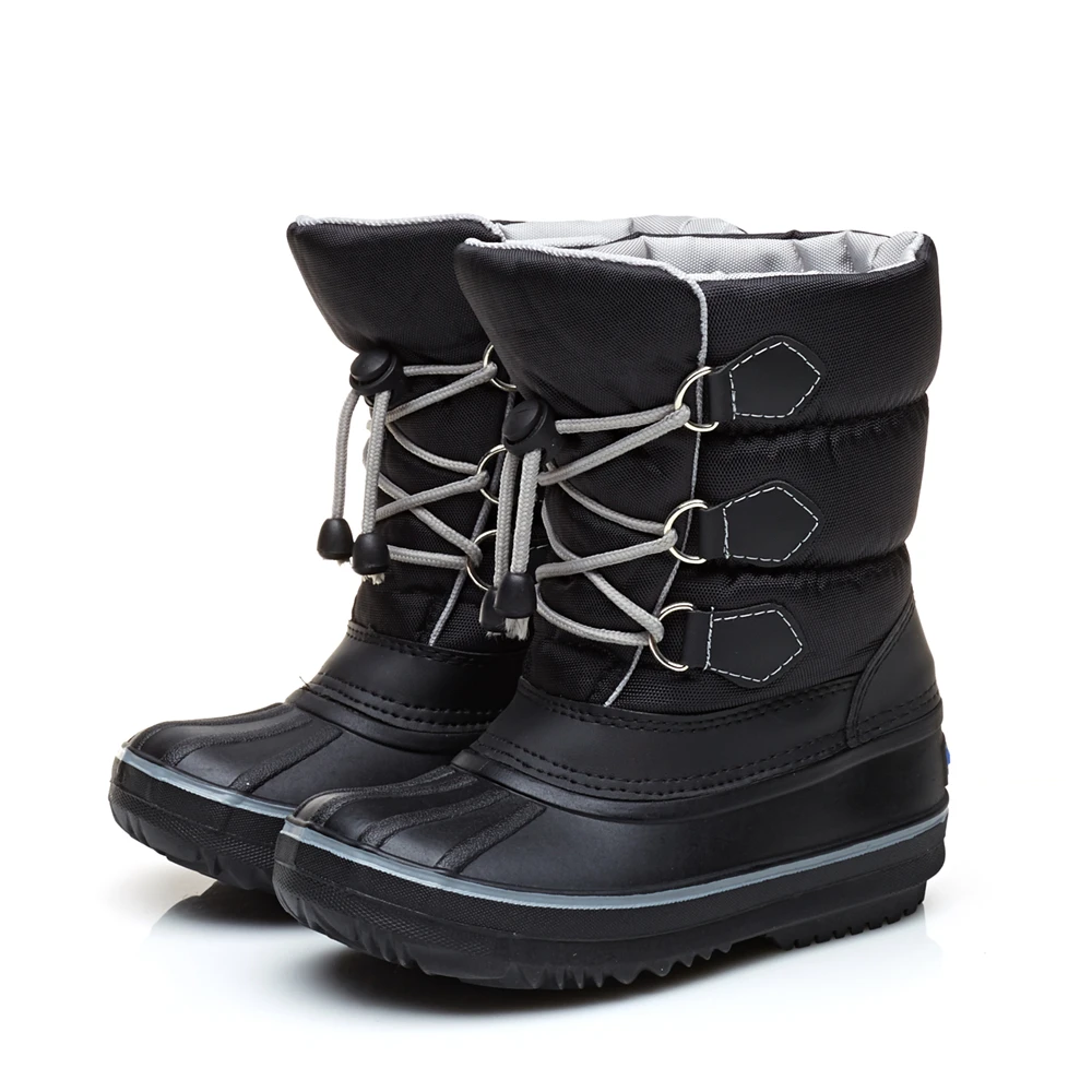 

Wholesale grey Oxford leather children's snow boots