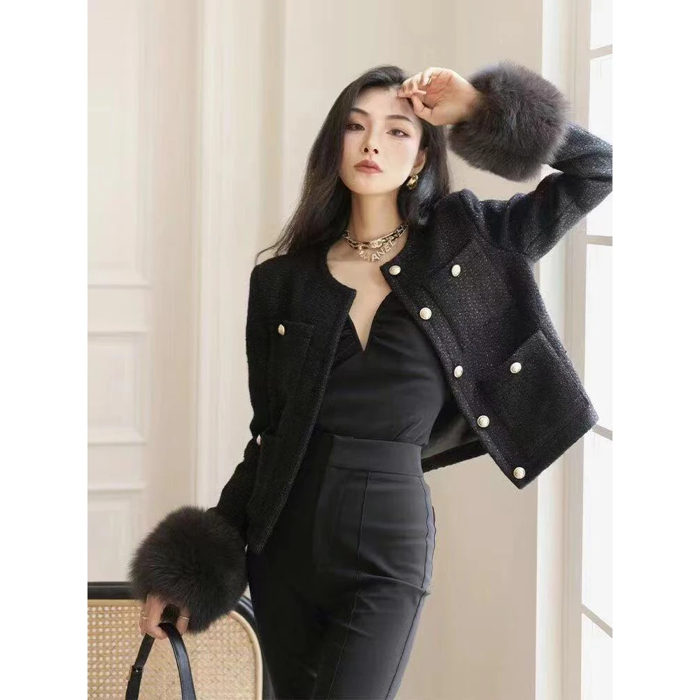 

A5902 Fashion Women New Arrival Winter Long Sleeve Fur Coat Women, White