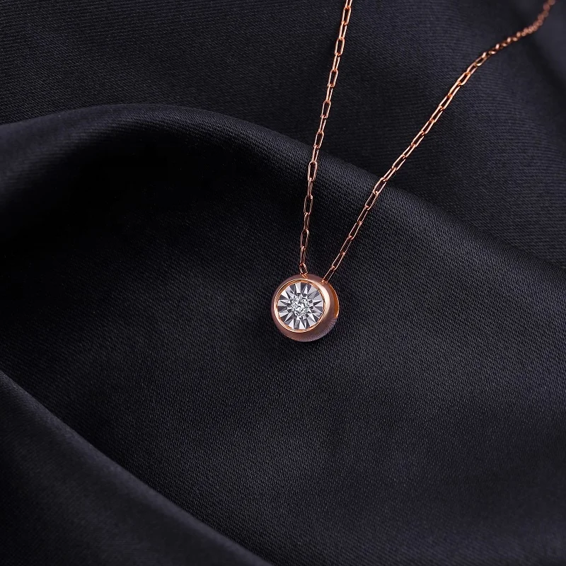 

High Quality Custom Women Necklace 18K Solid Gold Jewelry Real Diamond Pendant For Jewelry making