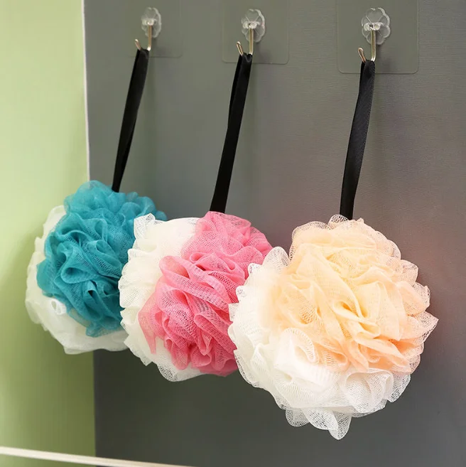 

Hand-made massage sponge double color bath loofah sponge, As pics