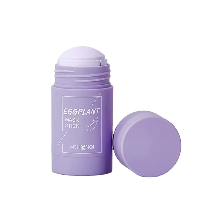 

Private label Mask Clay Solid Wholesale vegan eggplant clay mask stick Deep Cleaning Natural eggplant clay, Green
