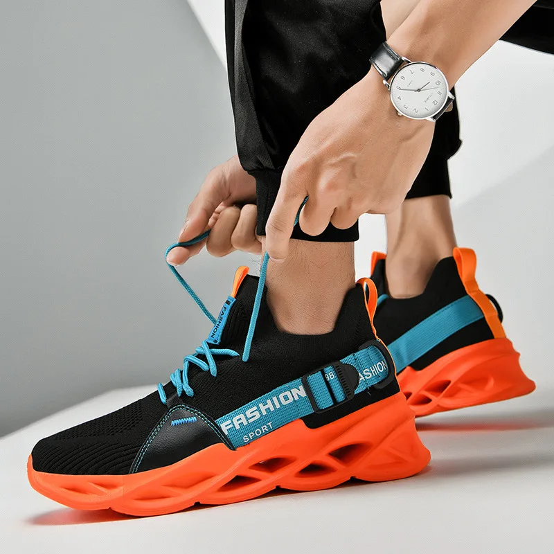 

New design street fashion male running shoes breathable sports shoes for men plus size shoes men sport