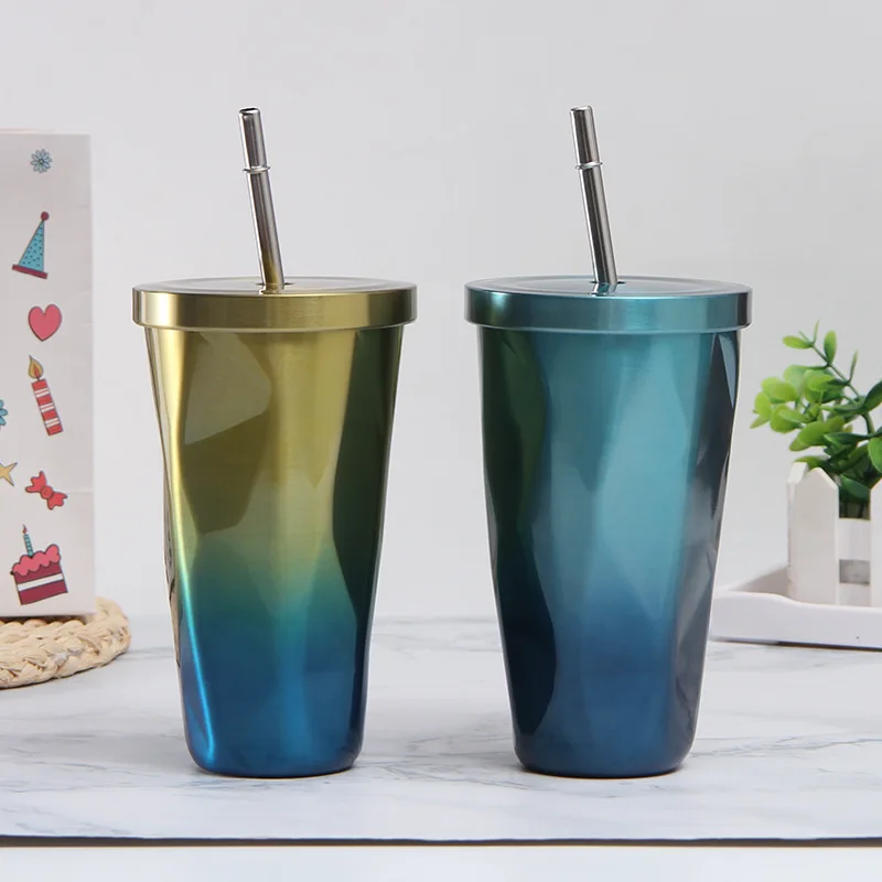 

Portable rhombic stainless steel drink cup wine stainless steel pint cup