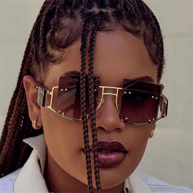 

Hot Sale Funny Retro Popular Ac Lenses Women Big Black Square Sunglasses, Custom colors