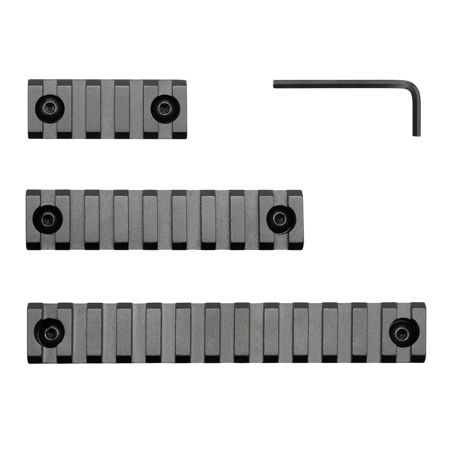 

5 9 13 Slot M-LOK Picatinny Rail Section Attachments Accessories Set for m-lok handguard, Black