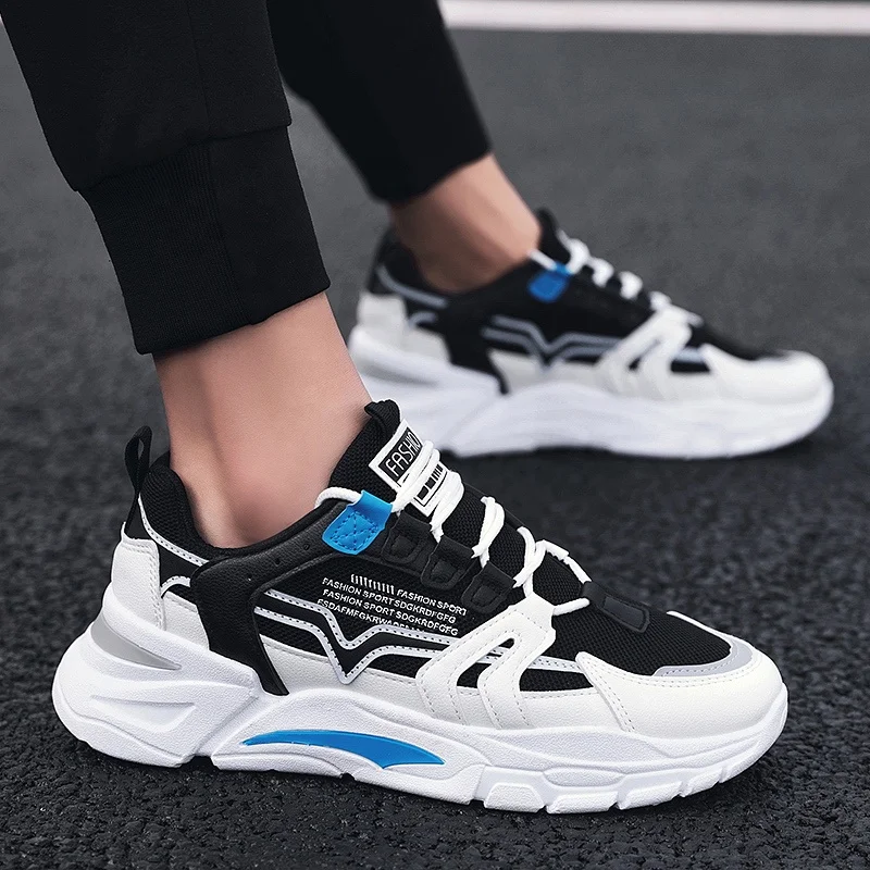 

New Design Fashion Chunky Colorful Shoes Classic Men's Fashion Sneaker Manufacturer, Black-white/black-blue/black-red