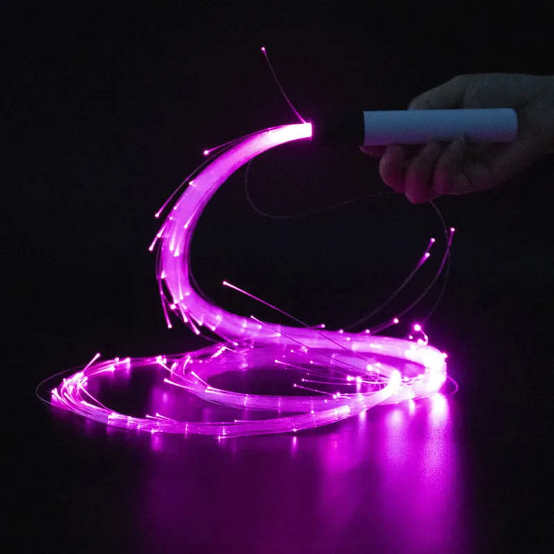 

Fantastic Glowing Fiber Optic Dance Whip RGB color whip for For Holiday OEM Good Quality