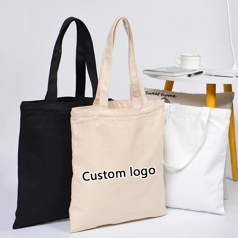 

Custom Printed Recycle Plain Organic Cotton Canvas Tote Bag Bulk Large Reusable Canvas Cotton Shopping Bag With Logo