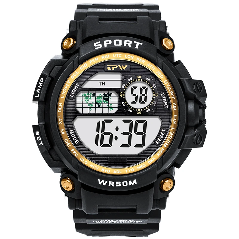

China digital men watches for sport water resistant 5 bar
