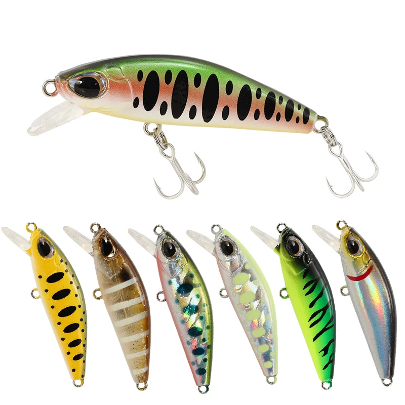 

pesca fishing lure 55mm 6.5g sinking minnow isca artificial lures for bass perch pike trout, 9colors