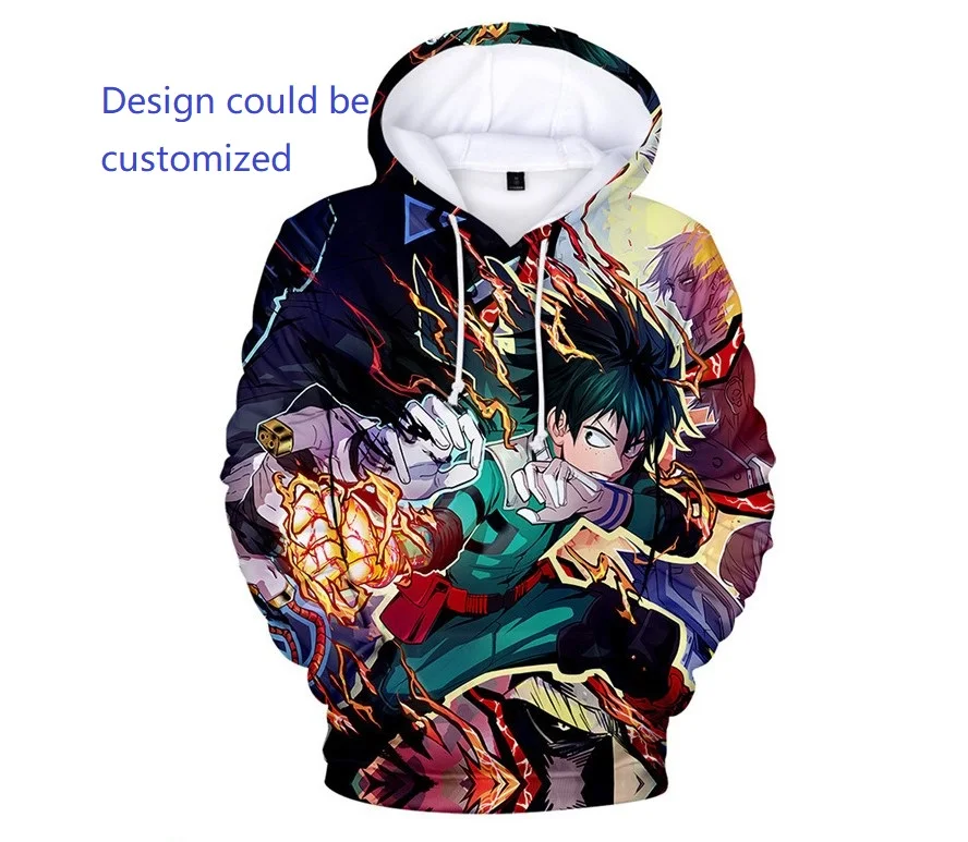 

My Hero Academia Anime Men's Hoodie Super Cosplay Sweatshirt Customized Winter Wear Men's Hoodie, Show, all other colors and designs could be customized