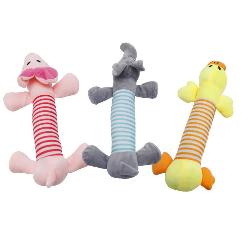 

Factory Direct Sales Striped pig Pet Plush Toys Dog Molar Toy Pet Vocal Toy