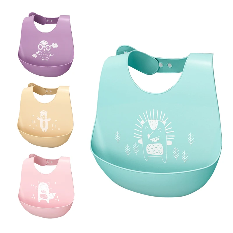 

Everystep Waterproof Children Food Cather Pocket  Silicone Baby Bib, Picture