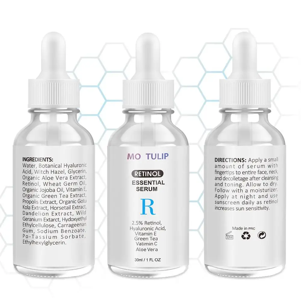 

30ML Retinol Serum Moisturizing Anti Aging Vitamin Hyaluronic Acid Essence For Women Moisturizing Acne Treatment Oil-Control