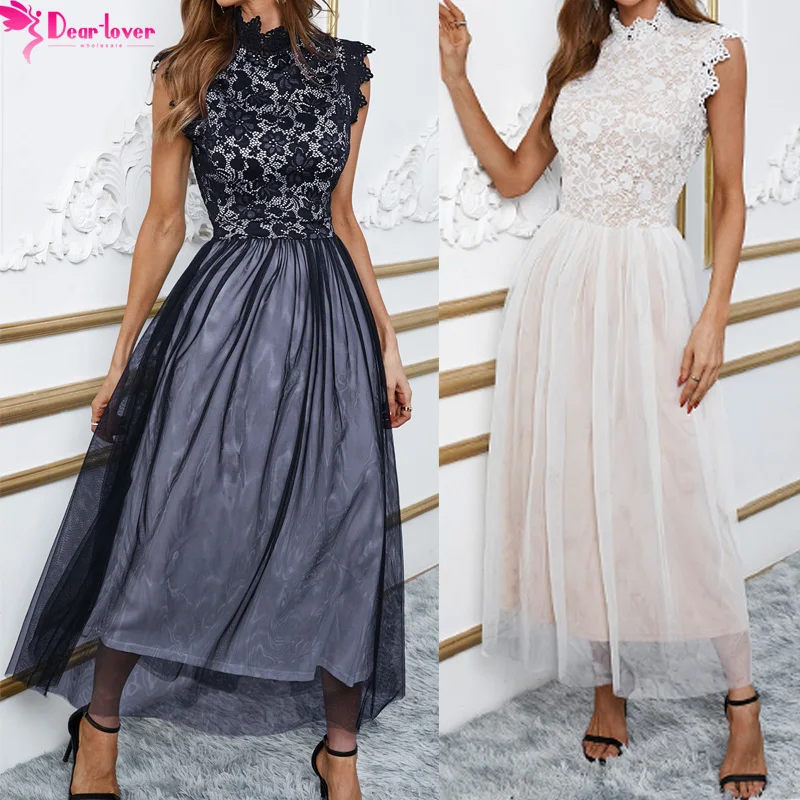 

2022 Vestido Wholesale High Quality Women Sleeveless Crochet Party Long Dress Evening Dresses