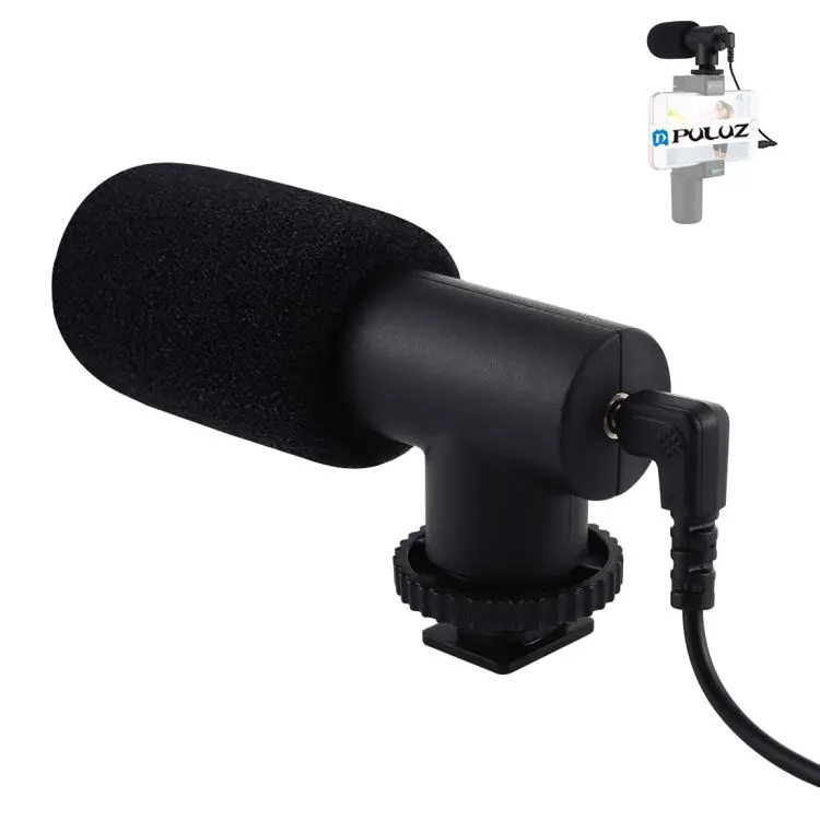 

Universal PULUZ 3.5mm Audio Stereo Recording Vlogging Professional guangzhou studio Microphone for DSLR DV Camcorder Smartphones