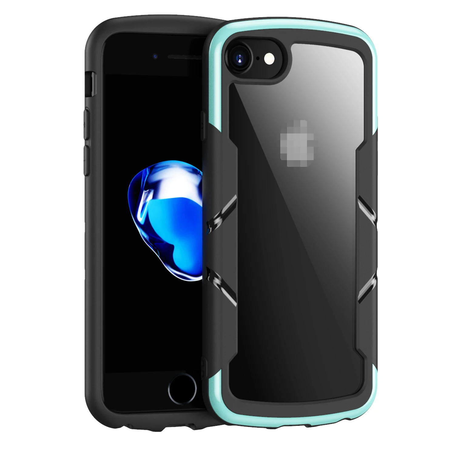 

2021 Manufacturer factory wholesale hot clear original protective armor hard anti-fall scratchproof phone case for iP 7 8 1Phone, 6 color