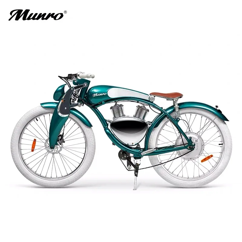 

Vintage Beach Cruiser E-Bike Munro 2.0, Cruiser Bici Elettrica/Elektric, Electric Assisted Chopper Bike Electric Tricycles