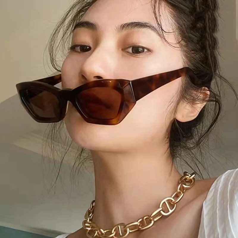 

2022 Women Lady Wholesale Hot Selling Square Frame Sun Glasses Small Polygon Colorful Fashion Trendy Sunglasses