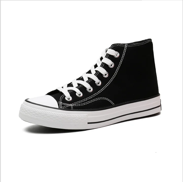 

HOT sale multi - color high - low with velvety Classic casual canvas shoes for women and men