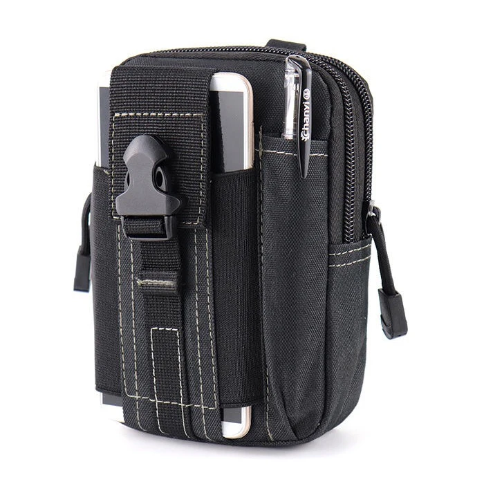 

wholesale multifunction canvas fanny waist pack bag military tactical waist phone pouch for men, Black,white,yellow,purple