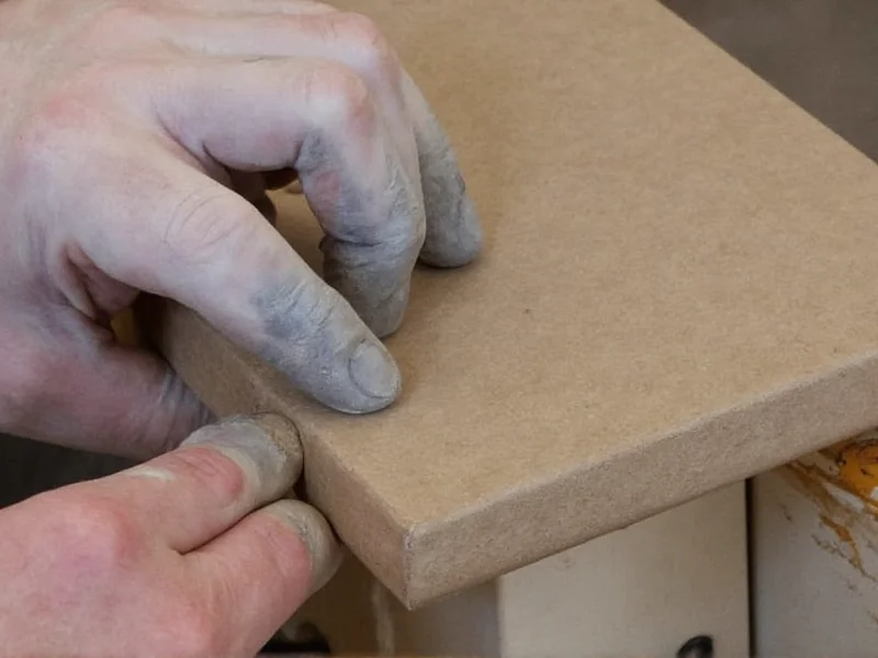 Close-up of crafted bar surface repair techniques