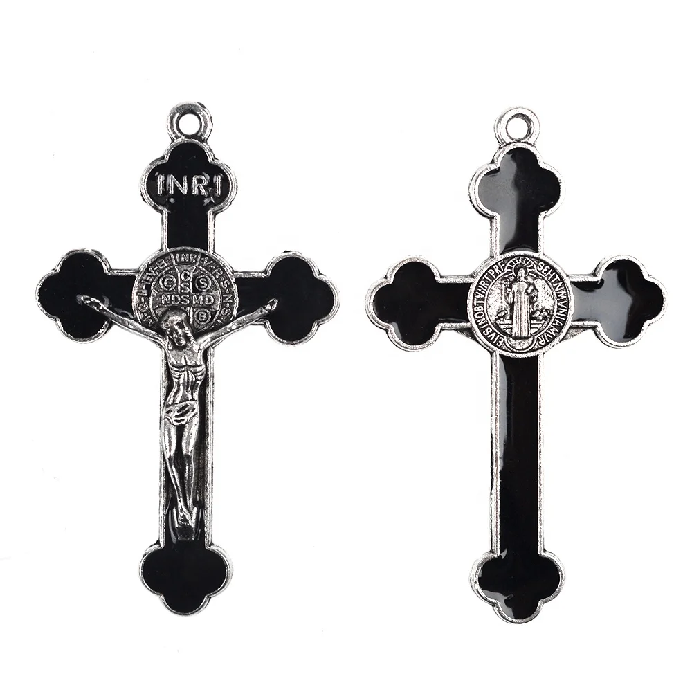 

Alloy  Small Black Accessories Crucifix St Benedict Cross Pendants