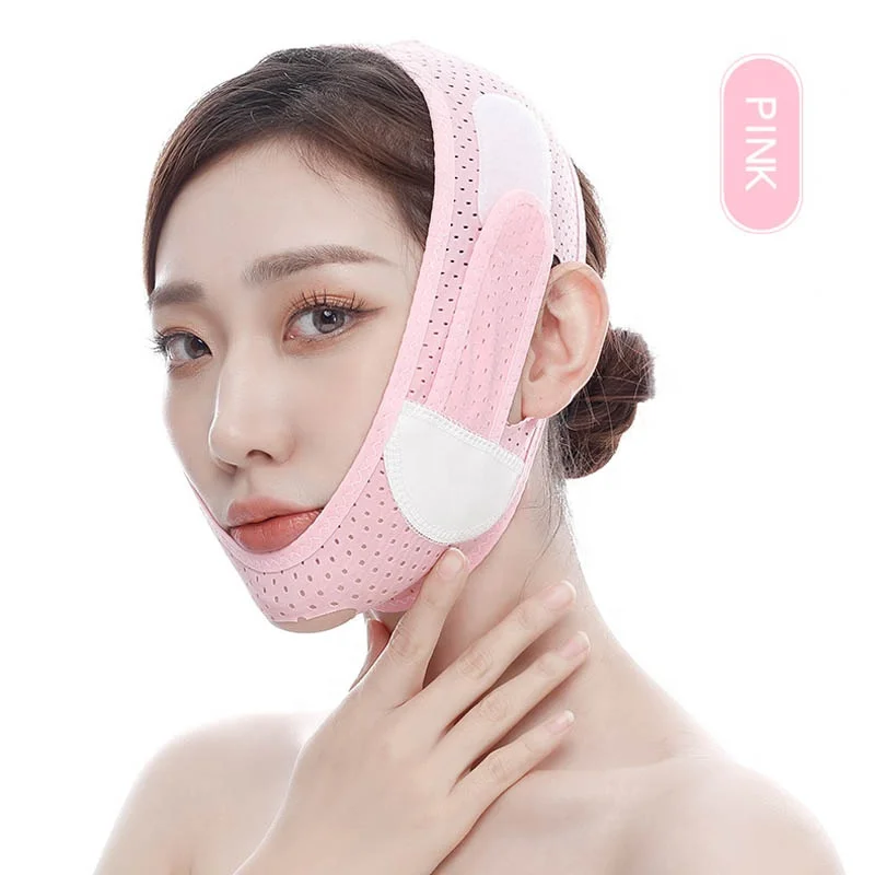 

Factory wholesale thin face band Chin Cheek Slim Band Lift Up Anti Wrinkle Mask Strap Breathable V Line Slimming Chin bandage