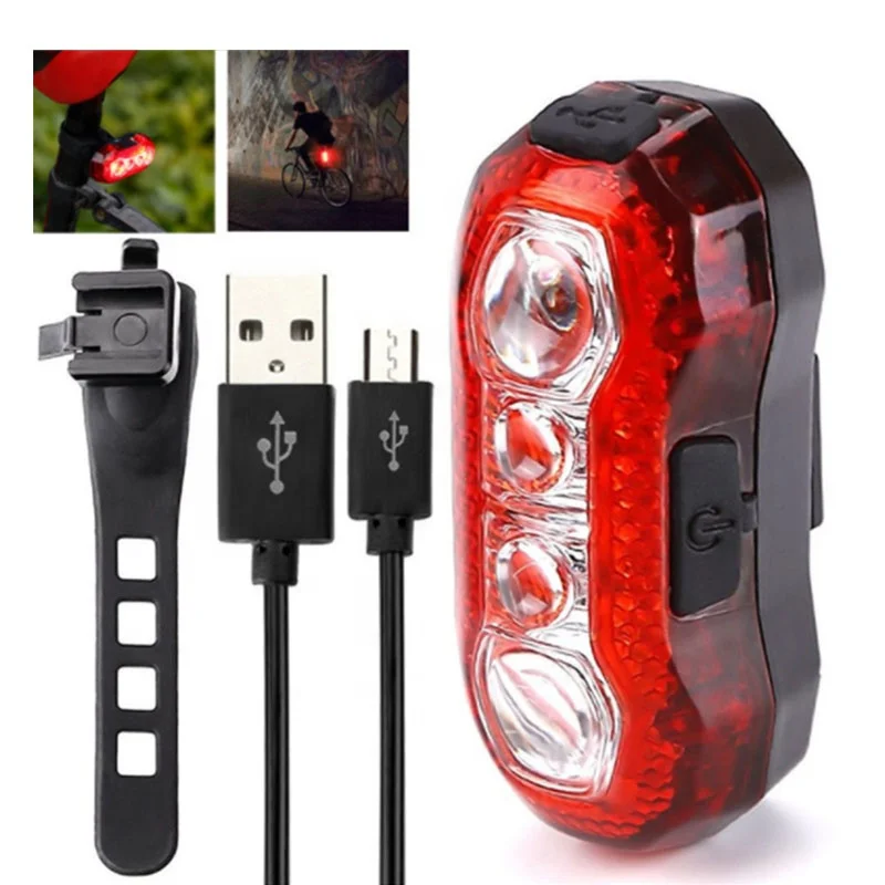 

Usb Rechargeable Intelligent Gravity Induction LED Bicycle Brake Light Tail Light Bicycle Warning Light