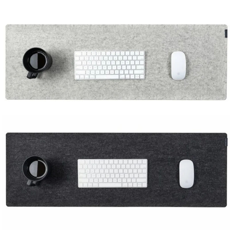 

Felt Mouse Pad Hot Sale Office Computer Desk Mat Pad Accessories Valentine Gift for Her, Grey/dark grey