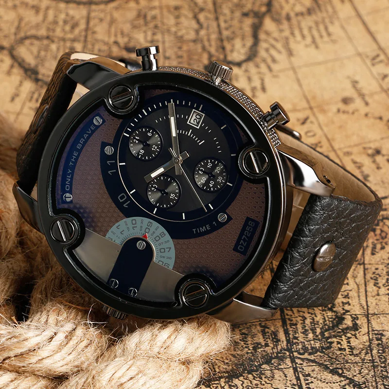 

Luxury Classic Men Watch 2021 New Military Sport Stainless Steel Waterproof Date Leather Sport Quartz Watch